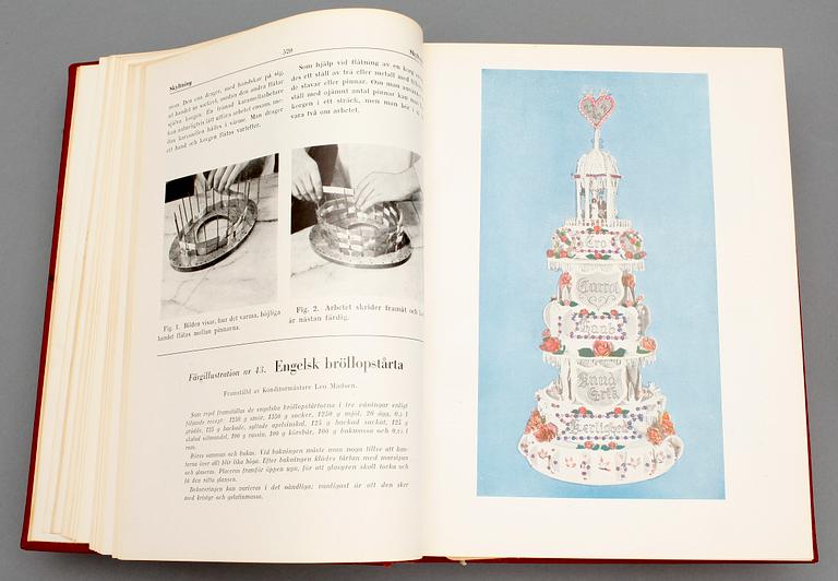 PARTI BÖCKER, 3 st, Svenskt Konditorslexikon (del I +II) & Konditorns Uppslagsbok.