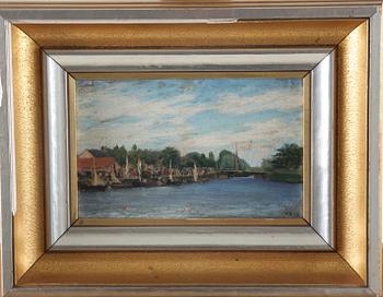 KRUMLINDE, OLOF. Olja på pannå, sign o dat -78.