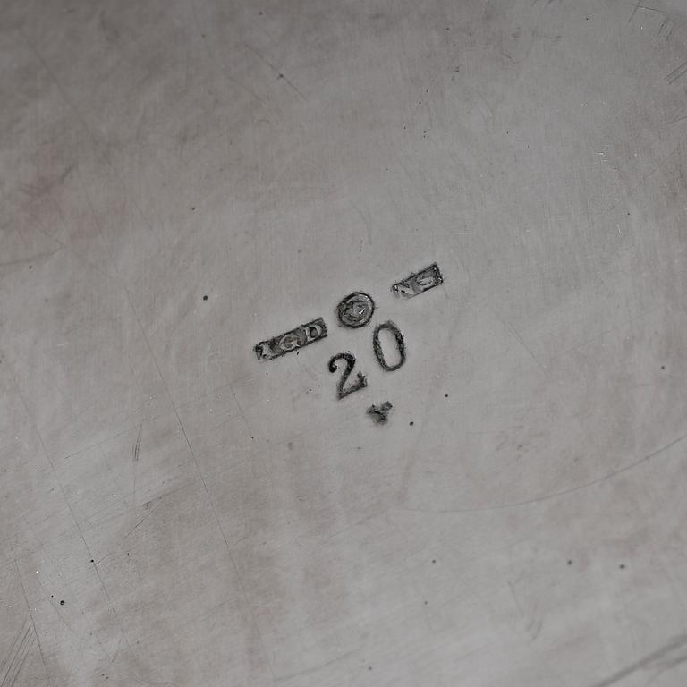 KAROTTER, 3 st, Nysilver, bland annat K. Andersson, 1900-tal.