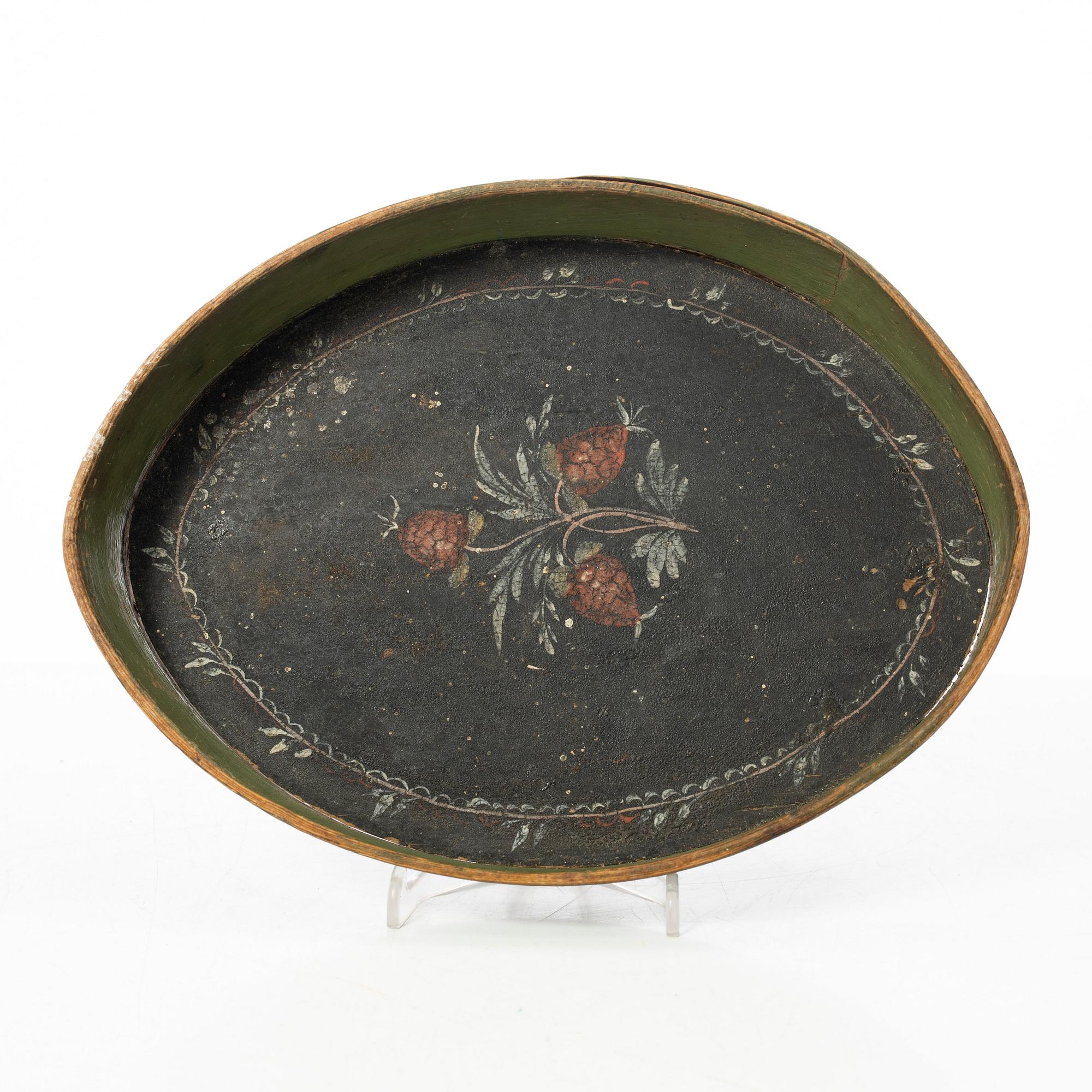 Tray, folk art, Jämtland, 19th century.