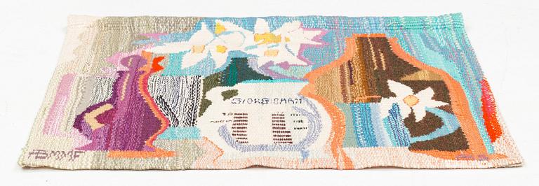 Anna Kollberg Sterner, a textile, "Armaniflaskor", tapestry weave, signerad AB MMF AKS.
