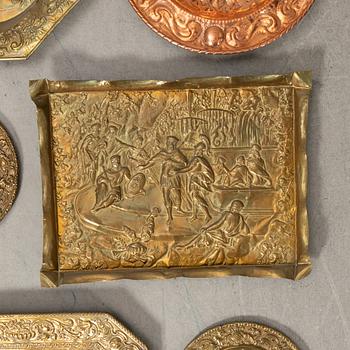 Wall plates 6 pcs Baroque/Renaissance style first half of the 20th century.