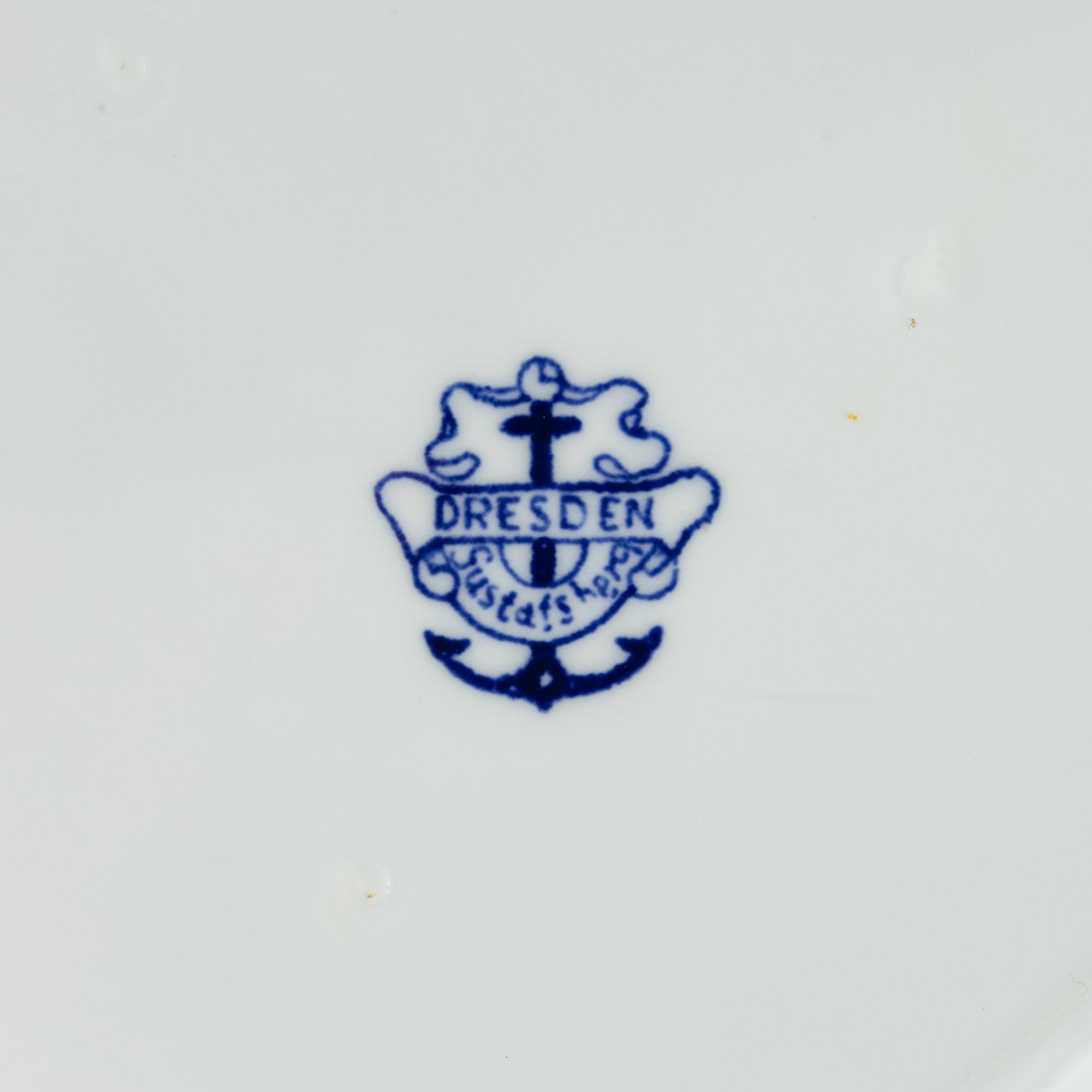 Stig Lindberg, servis, 98 delar, benporslin, "Dresden", Gustavsberg.