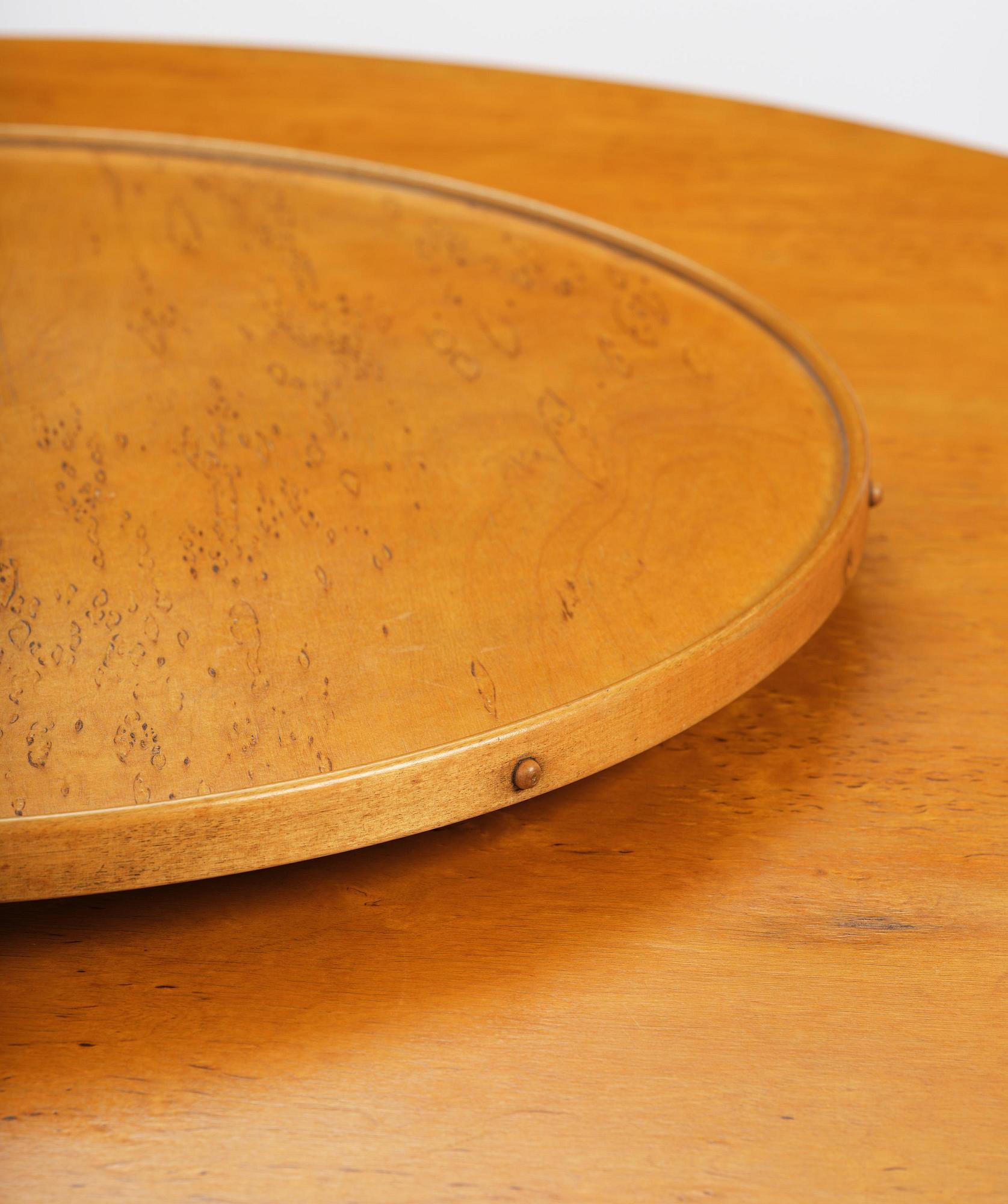 Alvar Aalto, matbord, modell "91", med karusellbricka, O.Y. Huonekalu-ja Rakennustyötehdas A.B, för Finmar Ltd, Finland, 1934-39.