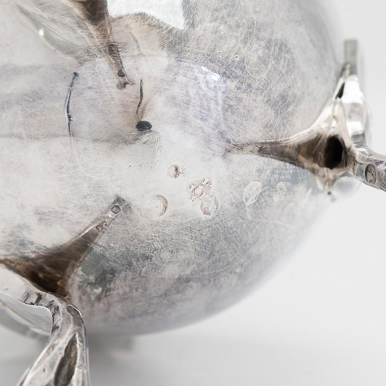 A French silver chocolate pot, Paris 1798-1809. Maker's mark LJMR.