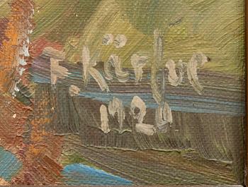 Fritz Kärfve, olja på duk signerad och daterad 1920.