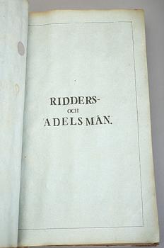 INBUNDEN SAMLING ADLIGA SVENSKA SIGILL, lack, 1800-tal.