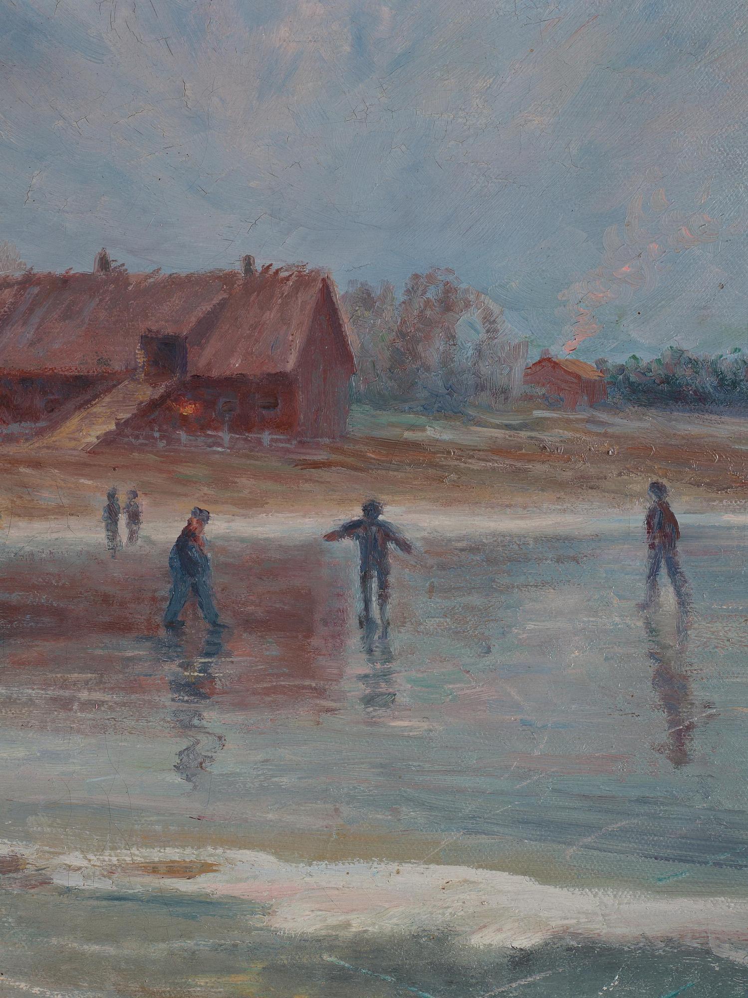 Anshelm Schultzberg, Ice skating in the evening.