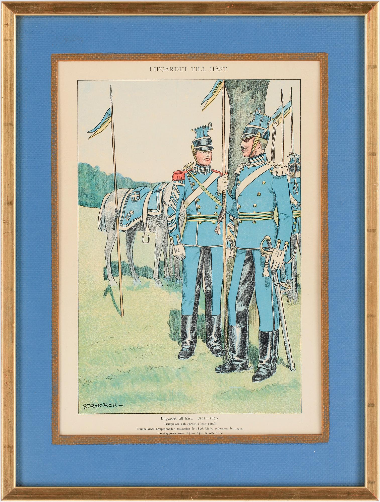 EINAR VON STROKIRCH, efter, 5 st, litografiska tryck, 1910-tal.