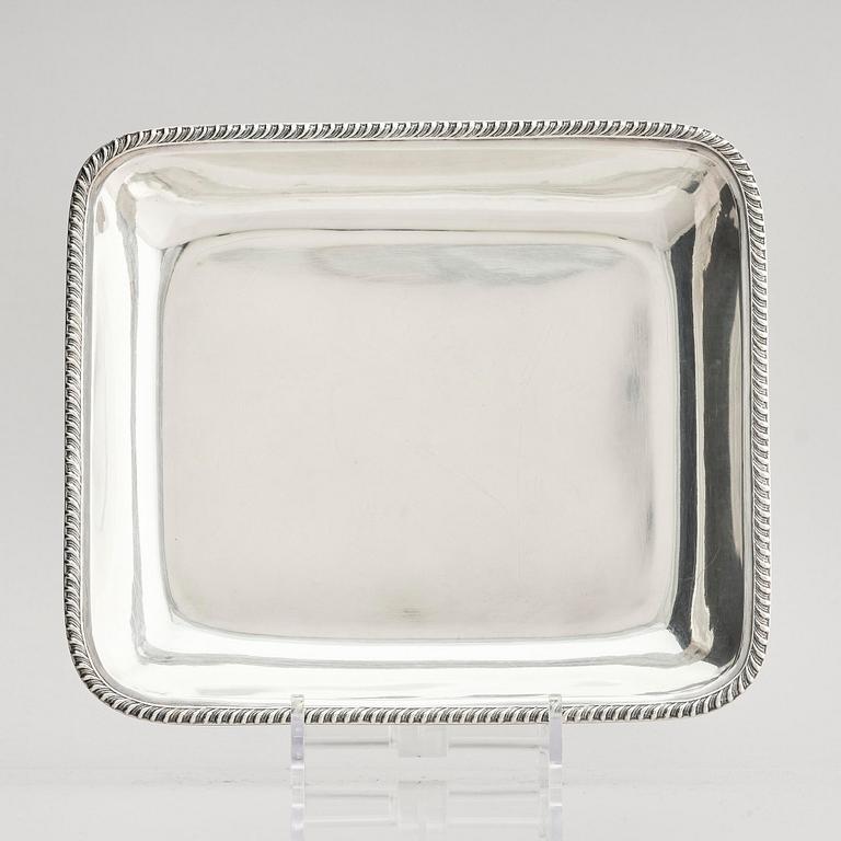 A Swedish silver dish, mark of Johan Petter Grönvall, Stockholm 1828.