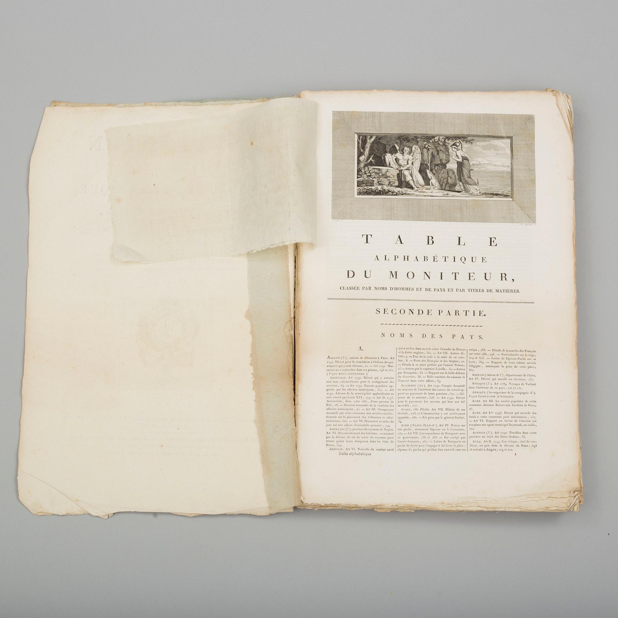 BÖCKER, två volymer med anknytning till Franska revolutionen (innehåller bl. a. ett porträtt av Bernadotte).