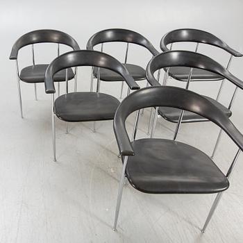 Giancarlo Vegni & Gianfranco Gualtierotti, armchairs 6 pcs for Fasem 20th century later.