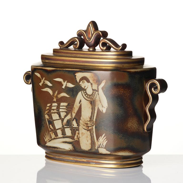 Gunnar Nylund, An urn, 'Flambé', ALP Lidköping mid-20th century.