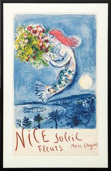 Marc Chagall, "La Baie des Anges" (Nice Soleil Fleurs)".