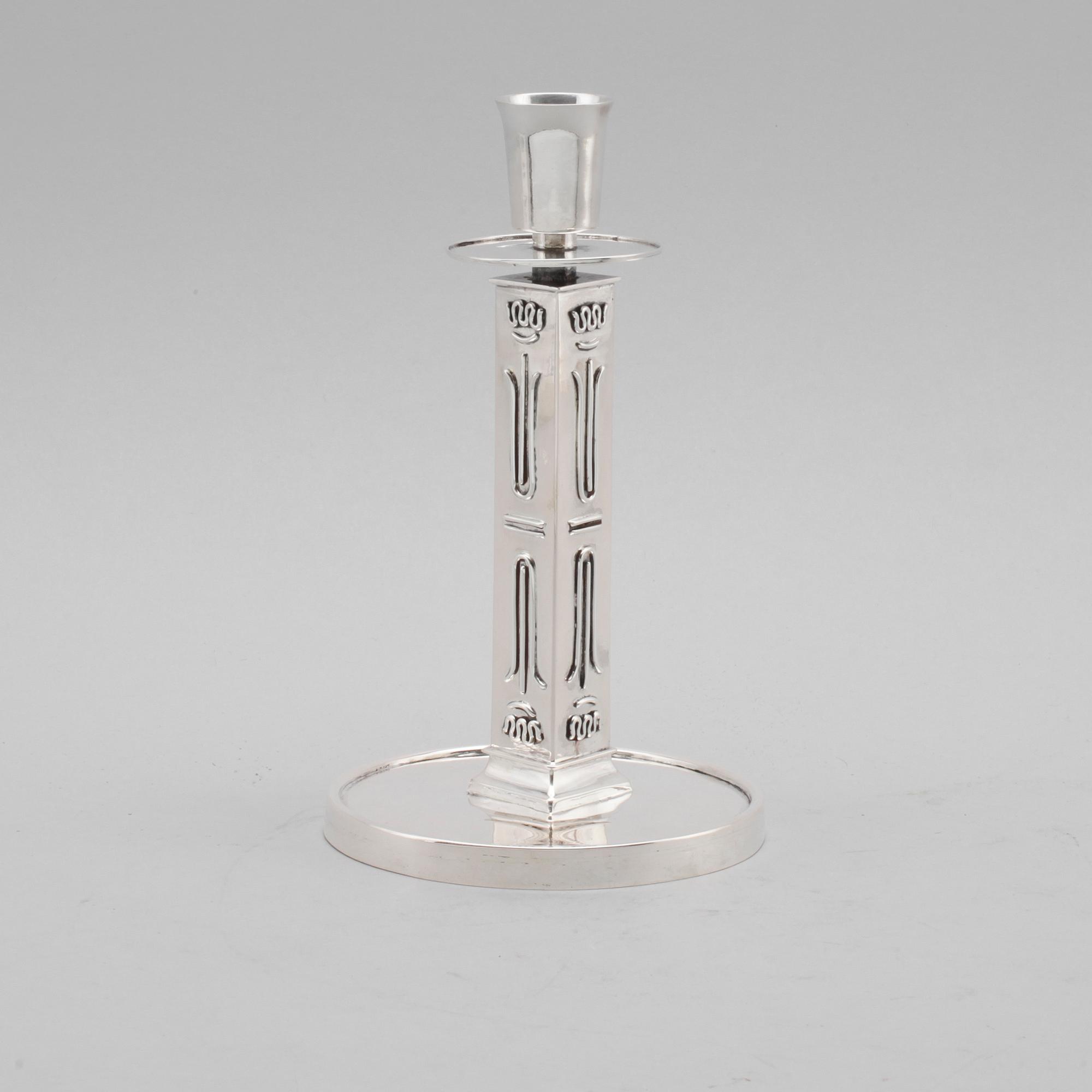 LJUSSTAKE, silver, Johan August Färngren, Stockholm 1930. Vikt ca 235 g.