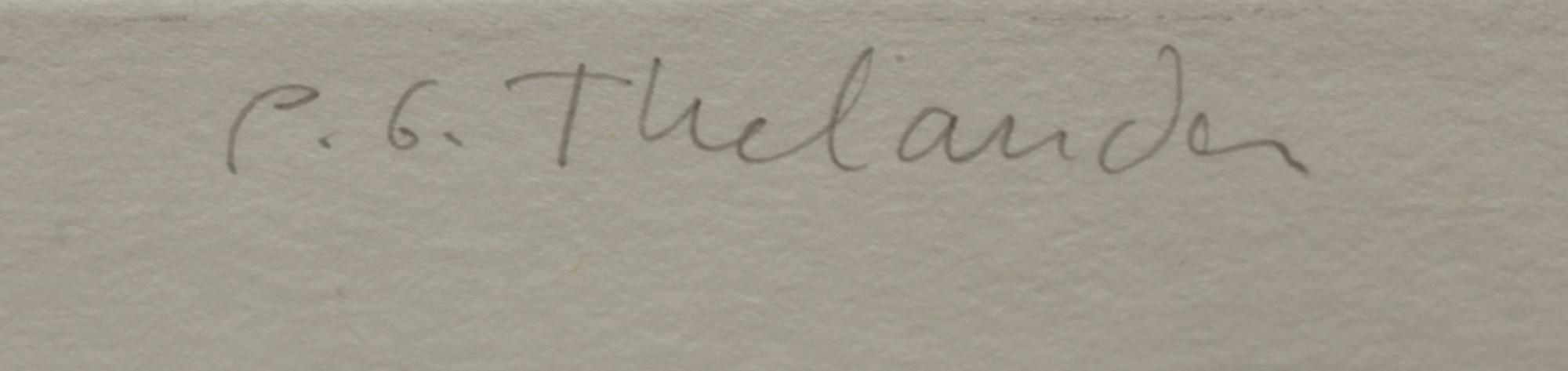 PG THELANDER, färgetsning, sign och numr 39/80.