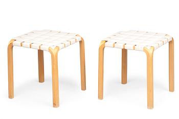 385. Alvar Aalto, A PAIR OF STOOLS, Y61.