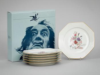 PRYDNADSTALLRIKAR, 12 st, porslin, Salvador Dali för Royal Copenhagen, 1981.