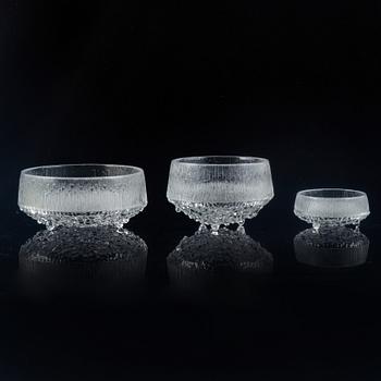 Tapio Wirkkala, glasservis 52 delar, "Ultima Thule", Iittala, Finland, 1900-talets andra hälft.