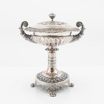 Gustaf Möllenborg, sockerskål silver Stockholm 1836.