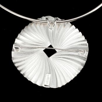 HALSSMYCKE/BROSCH, silver, "Plisé" Marja Suna Kalevala Koru, 2007.