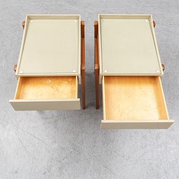 A pair of bedside tables, Nordiska Kompaniet, seconbd half of the 20th Century.