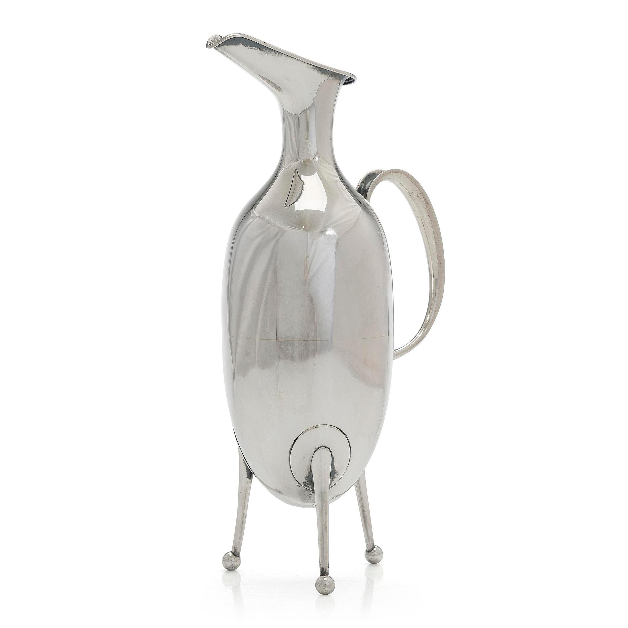 Tapio Wirkkala, silver ewer TW 77, Kultakeskus, Hämeenlinna 1955.