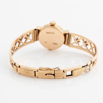 Wristwatch, 14K gold, 18 mm.