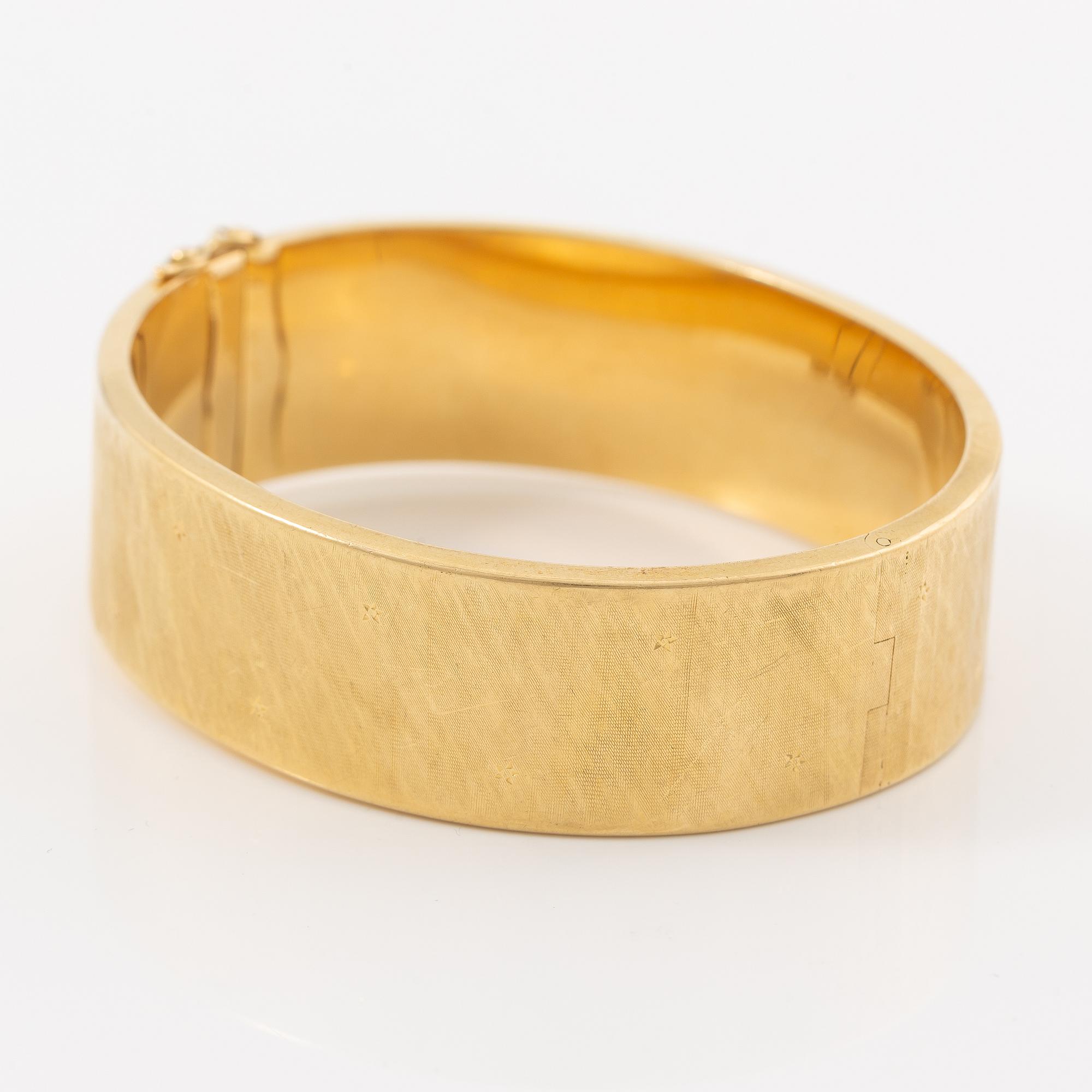 Bracelet, 18K gold, satin finish, Italy.