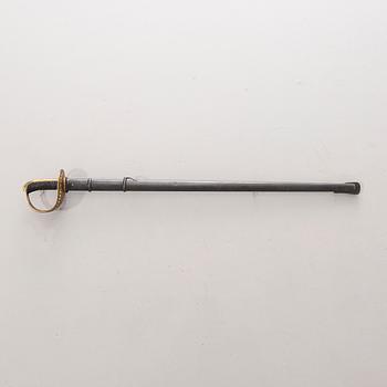 A Swedish cavalry sword 1893 pattern, with scabbard.