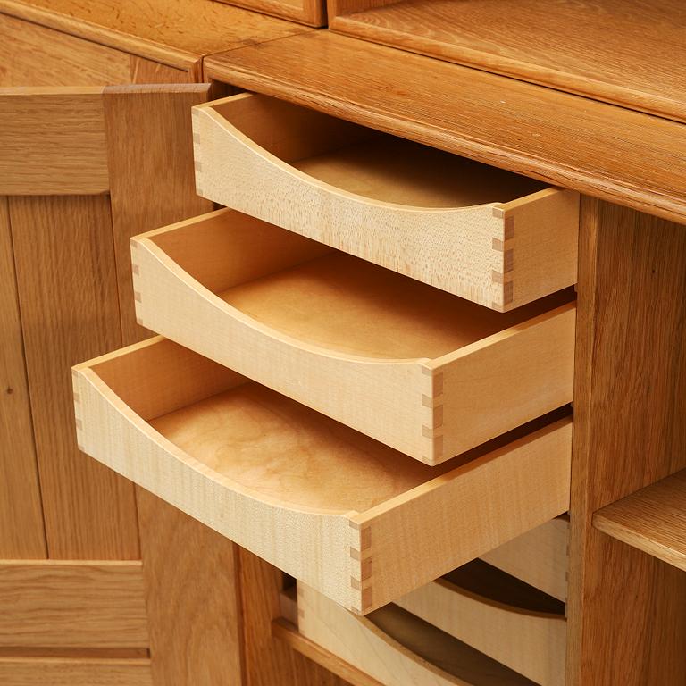 MOGENS KOCH, a 12 piece oak shelf, Rud Rasmussen, Danmark.