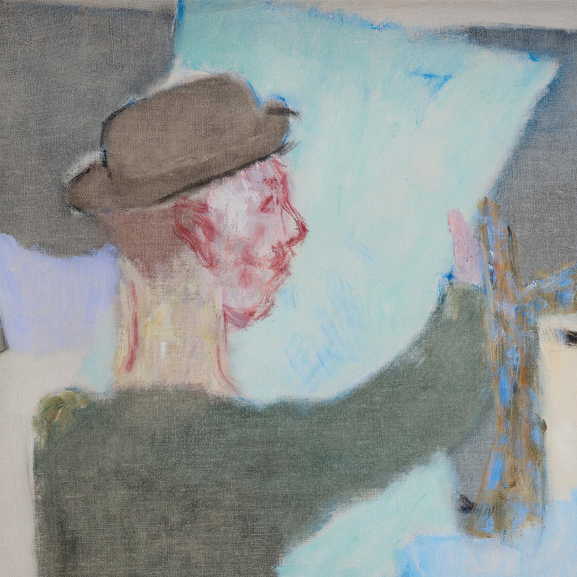Ragnar Sandberg, "Tidningsläsaren" (Reading the paper).