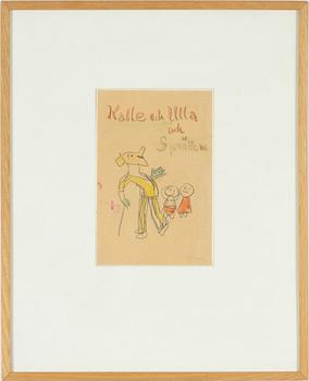 Carl Kylberg, omslag till  "Kalle och Ulla och Sprätten".