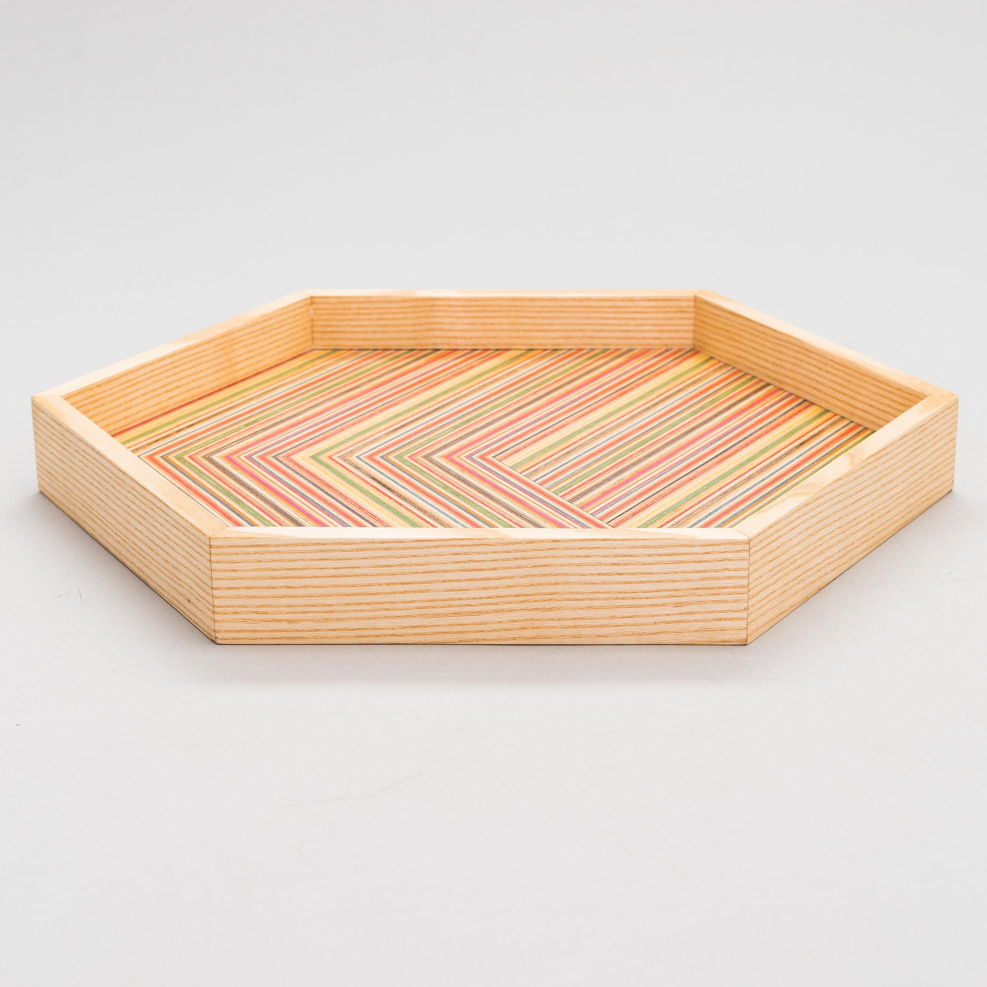 ALEKSI PUUSTINEN, 'Hexagon Tray', signed.