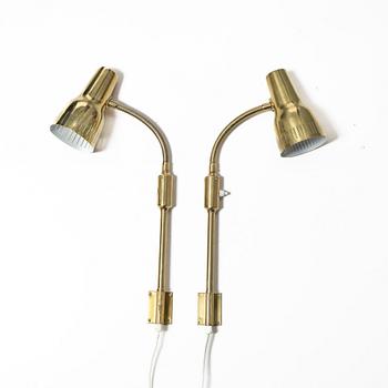 A pair of wall lamps, Falkenbergs Belysning, second half of the 20th century.