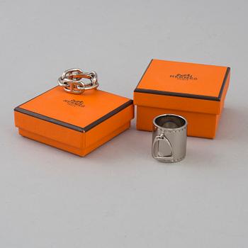 HERMÈS, scarf rings, 2 pieces.