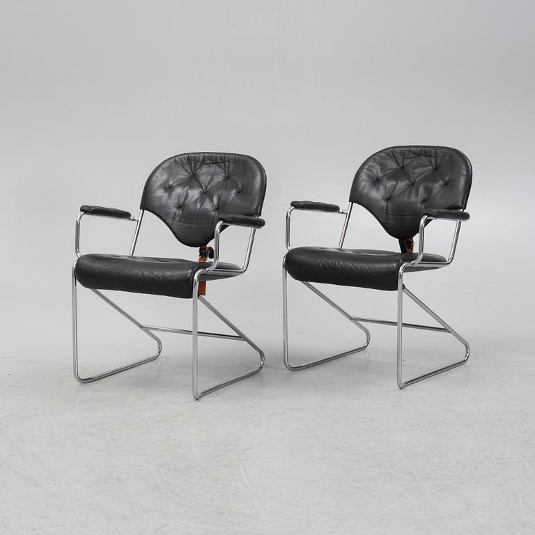 Sam Larsson, armchairs, a pair, "Sam", Dux, 1980s.