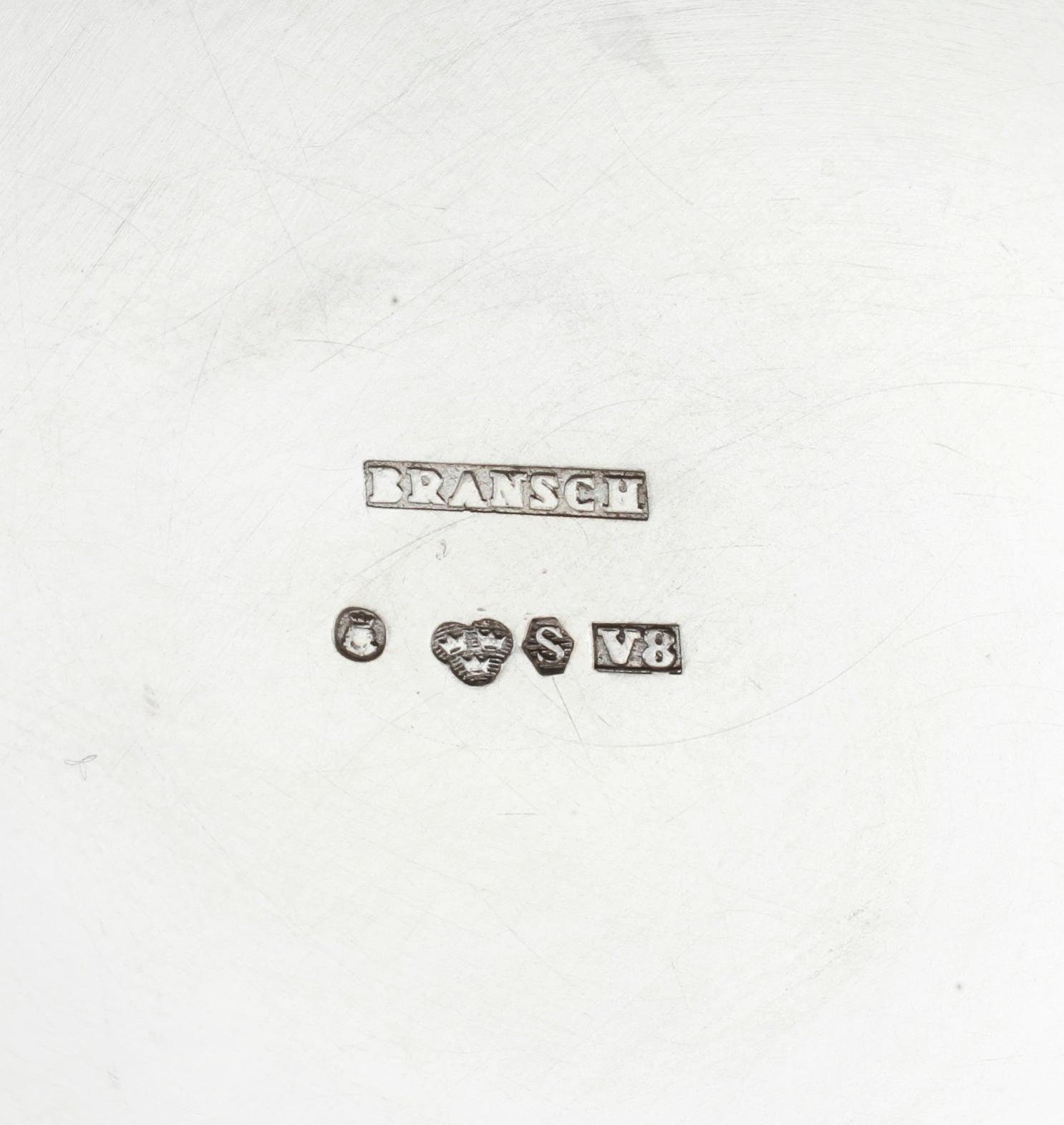 KAFFESERVIS, 3 delar, silver, Bransch, Stockholm 1947. Vikt ca 772 gram.