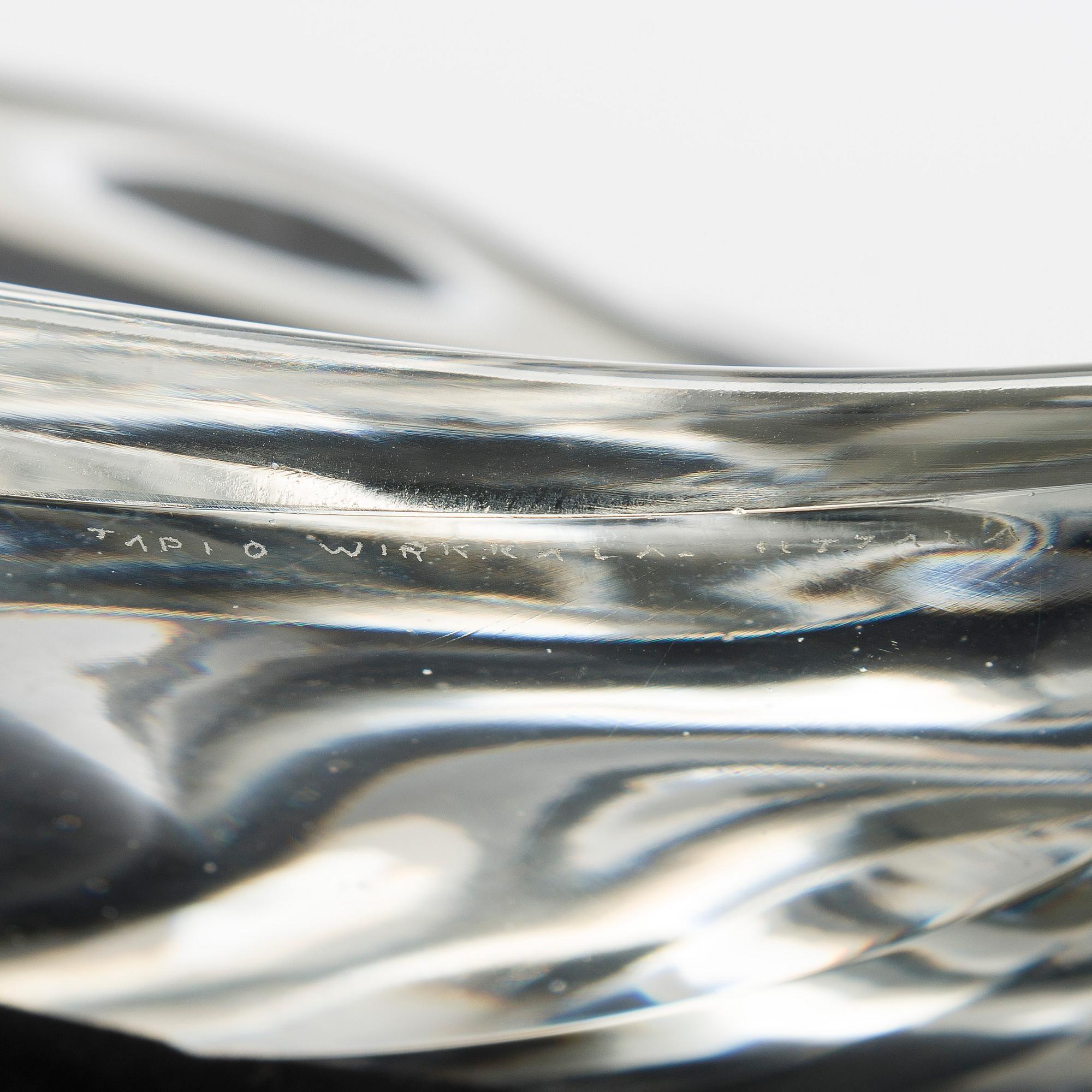 Tapio Wirkkala, malja, malli 3156, signeerattu Tapio Wirkkala Iittala.