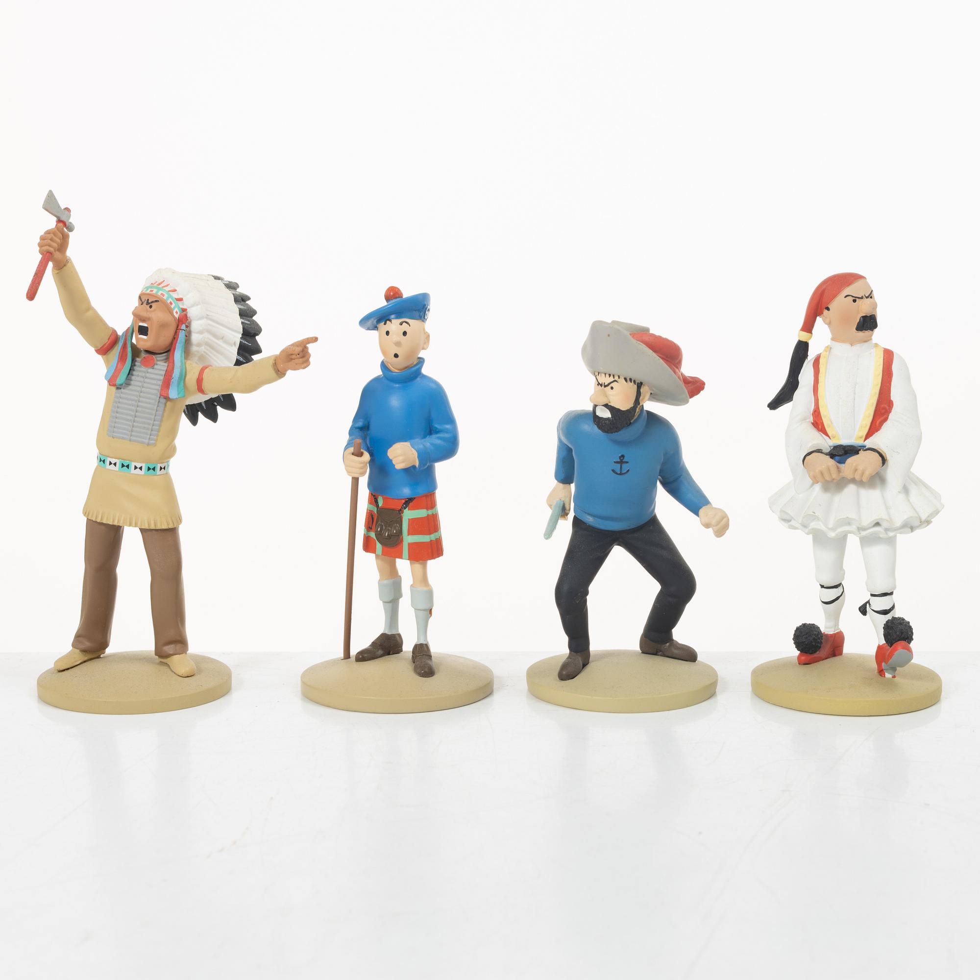 Tintin, samlarfigurer, 26 delar, Hervé Moulins Art, 2011-2015.