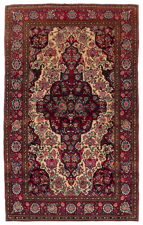 An antique Isfahan rug, Central Persia, c 234 x 146 cm.