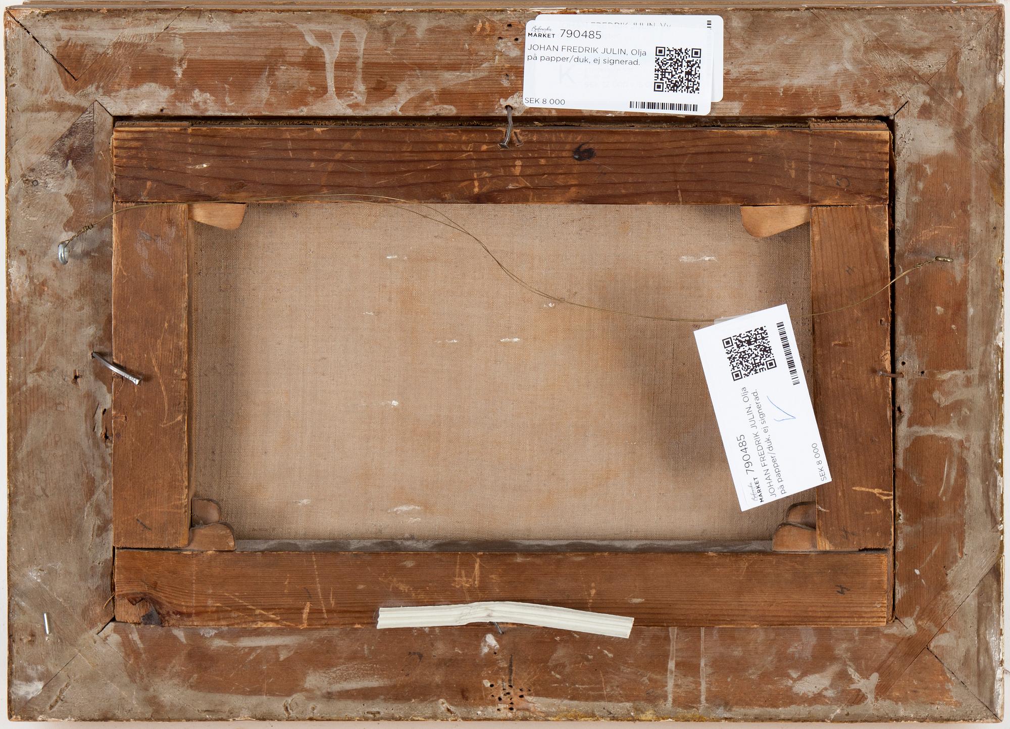 Johan Fredrik Julin, JOHAN FREDRIK JULIN, Oil on paper/canvas, unsigned.