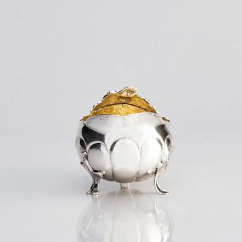 A Swedish parcel-gilt silver cream-jug, mark of Daniel Lundström, Stockholm 1764.