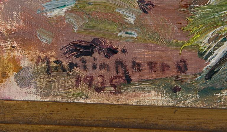 ÅBERG, MARTIN, olja på dukpannå. Sign o dat 1935.