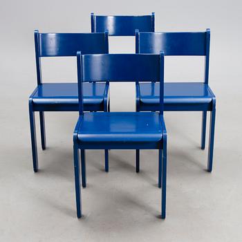 A 1960's 'Disco' table and four chairs for Asko, Finland.