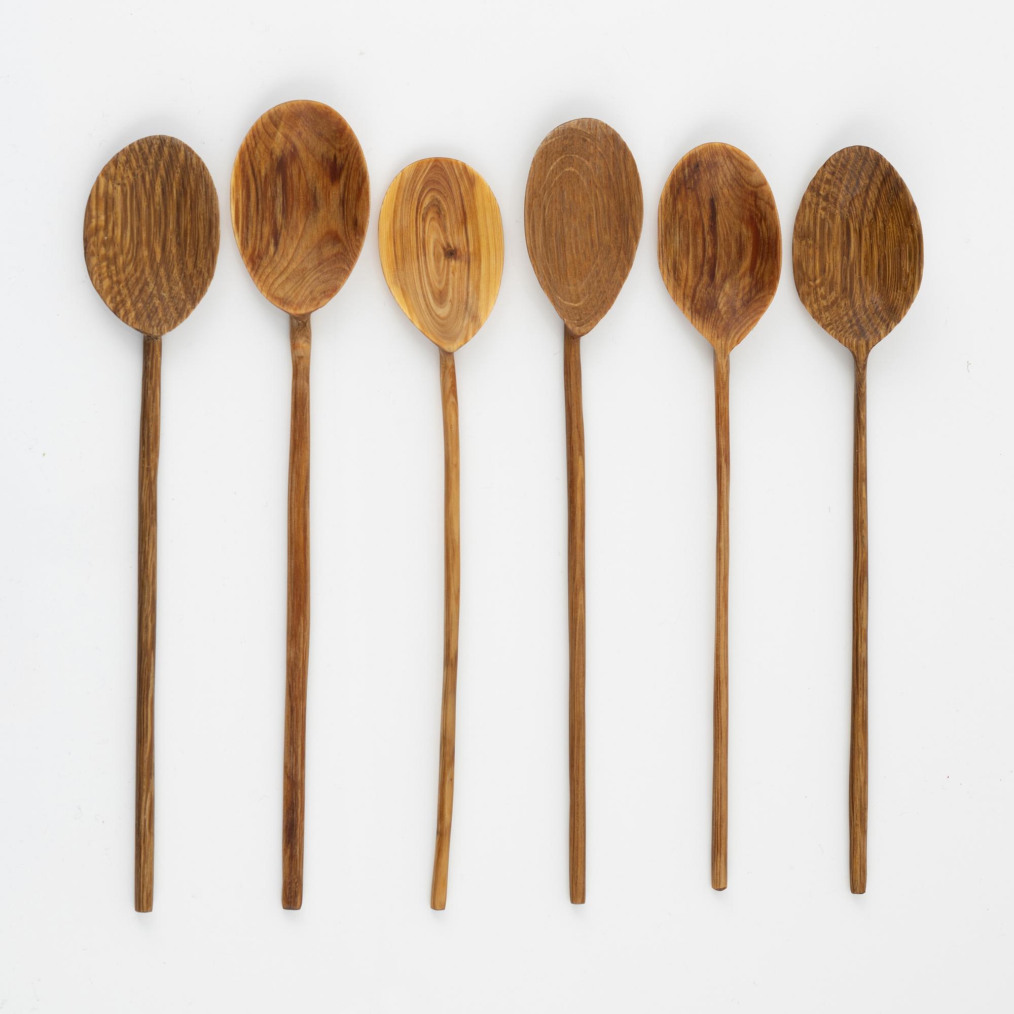 Magnus Ek, a set of six wood spoons for Oaxen Krog.
