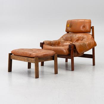 Percival Lafer, armchair with footstool, Lafer MP, Brazil, 1960s/70s.