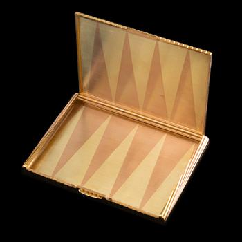 SAVUKERASIA, Cartier, 18K puna- ja keltakultaa, safiireja. Cartier Englanti 1956. Paino 215 g.