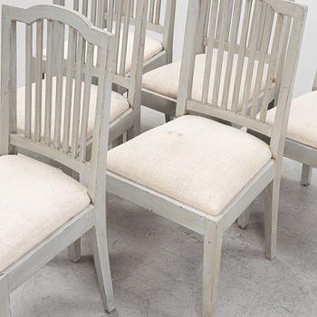Six Gustavian style chairs, early 20th century.