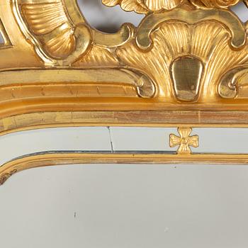A Rococo mirror, second half of the 18th century.